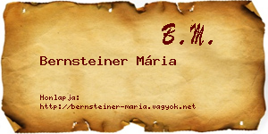 Bernsteiner Mária névjegykártya